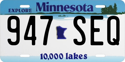 MN license plate 947SEQ