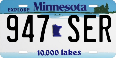 MN license plate 947SER
