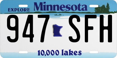 MN license plate 947SFH