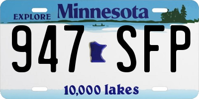 MN license plate 947SFP