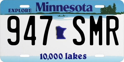 MN license plate 947SMR