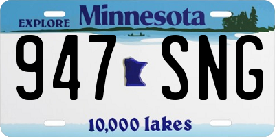 MN license plate 947SNG