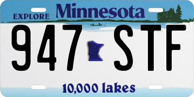 MN license plate 947STF