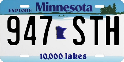 MN license plate 947STH