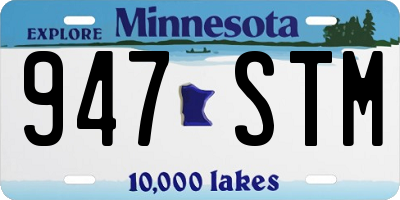 MN license plate 947STM