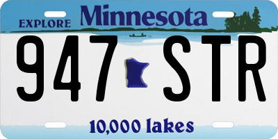 MN license plate 947STR