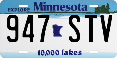 MN license plate 947STV