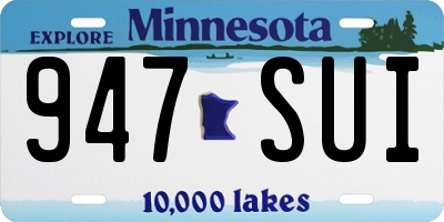 MN license plate 947SUI
