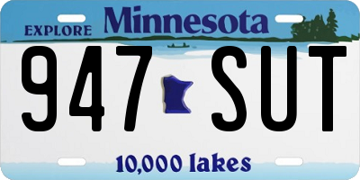 MN license plate 947SUT