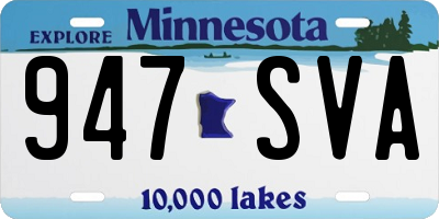 MN license plate 947SVA