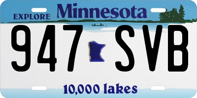 MN license plate 947SVB