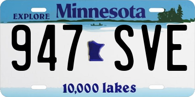 MN license plate 947SVE
