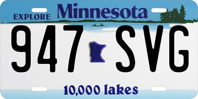MN license plate 947SVG