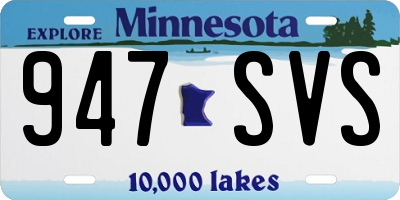 MN license plate 947SVS
