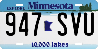 MN license plate 947SVU