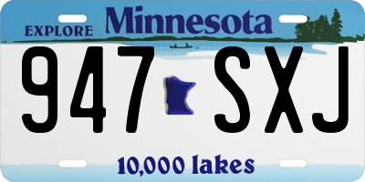 MN license plate 947SXJ