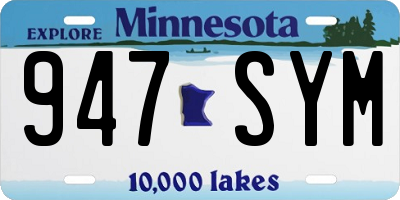 MN license plate 947SYM