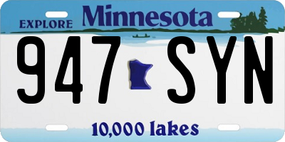 MN license plate 947SYN