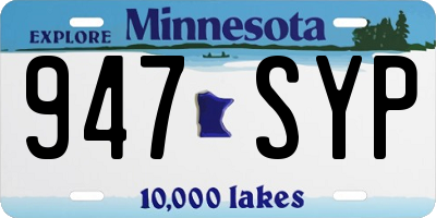 MN license plate 947SYP