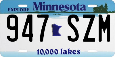 MN license plate 947SZM