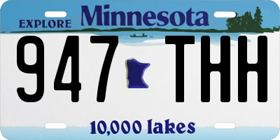 MN license plate 947THH