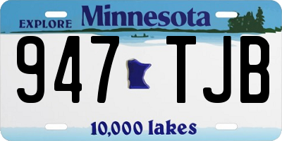MN license plate 947TJB
