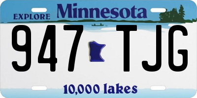 MN license plate 947TJG