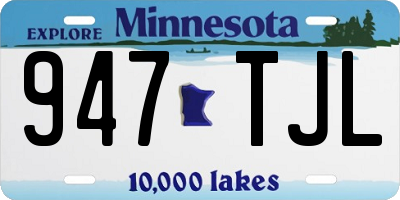 MN license plate 947TJL