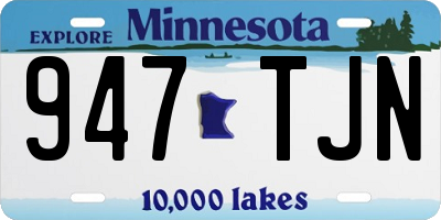 MN license plate 947TJN