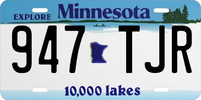 MN license plate 947TJR