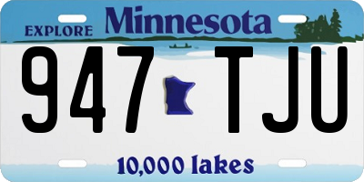 MN license plate 947TJU