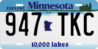 MN license plate 947TKC