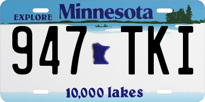 MN license plate 947TKI