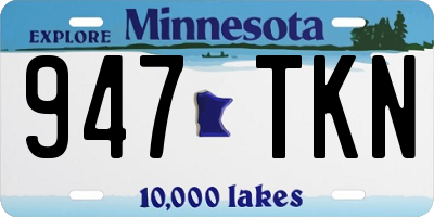 MN license plate 947TKN