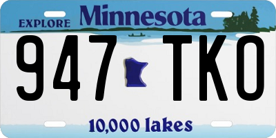 MN license plate 947TKO