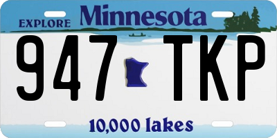 MN license plate 947TKP