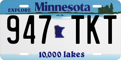 MN license plate 947TKT