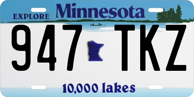 MN license plate 947TKZ