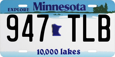 MN license plate 947TLB