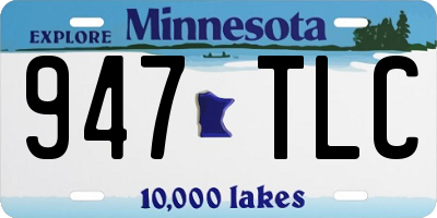 MN license plate 947TLC