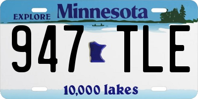 MN license plate 947TLE