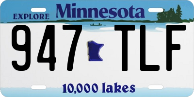 MN license plate 947TLF