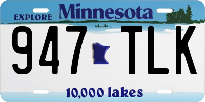 MN license plate 947TLK