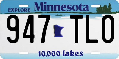 MN license plate 947TLO