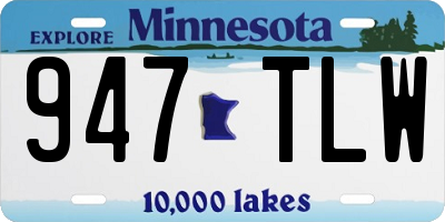 MN license plate 947TLW