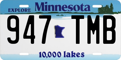 MN license plate 947TMB
