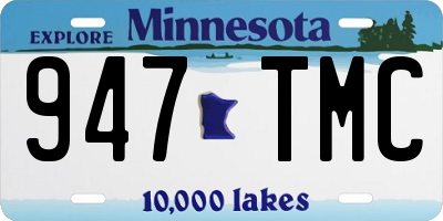 MN license plate 947TMC