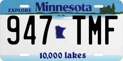 MN license plate 947TMF