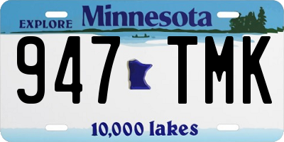 MN license plate 947TMK