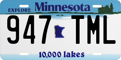 MN license plate 947TML